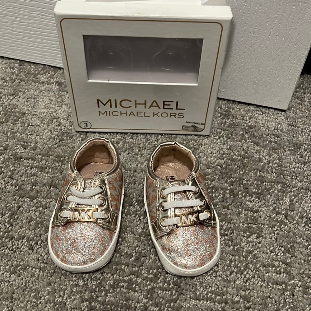 Michael Kors Baby Tinsel Infant Sneakers. Size 3.